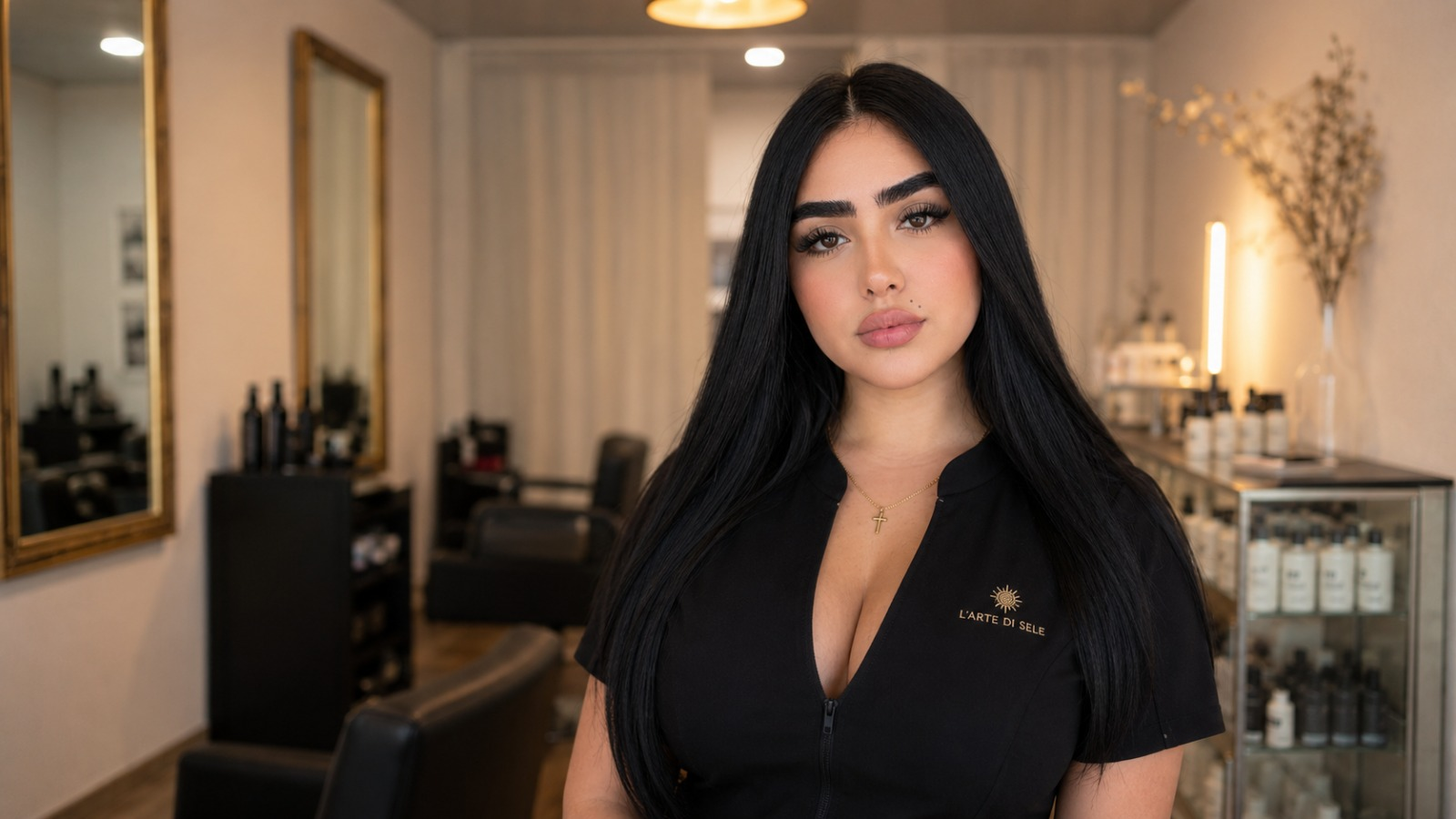Selena Villalobos Hernández en el salón